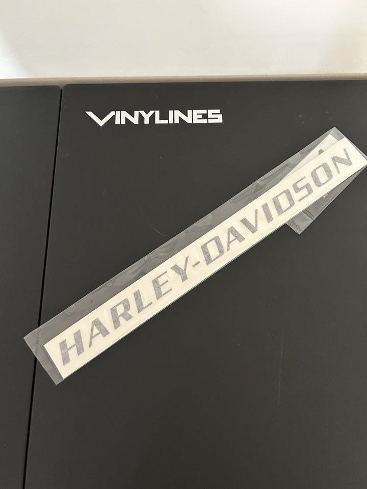 14in Matte Black Harley-Davidson Custom Font No 2 Decal 2 Pack