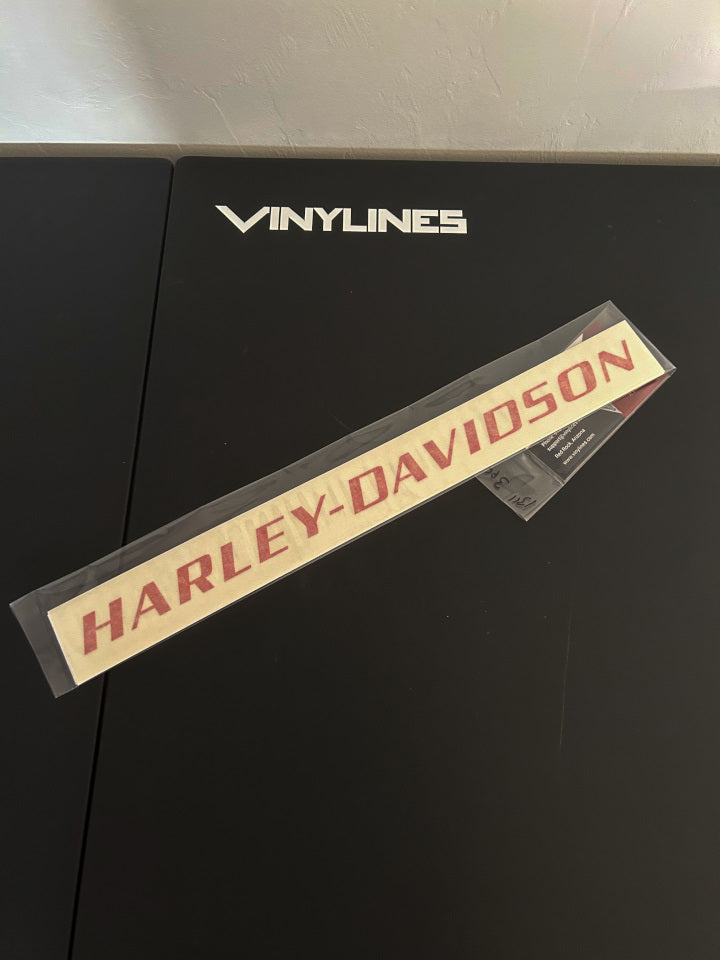 13in Glossy Orange Harley-Davidson Custom Font No 2 Decal 3 Pack