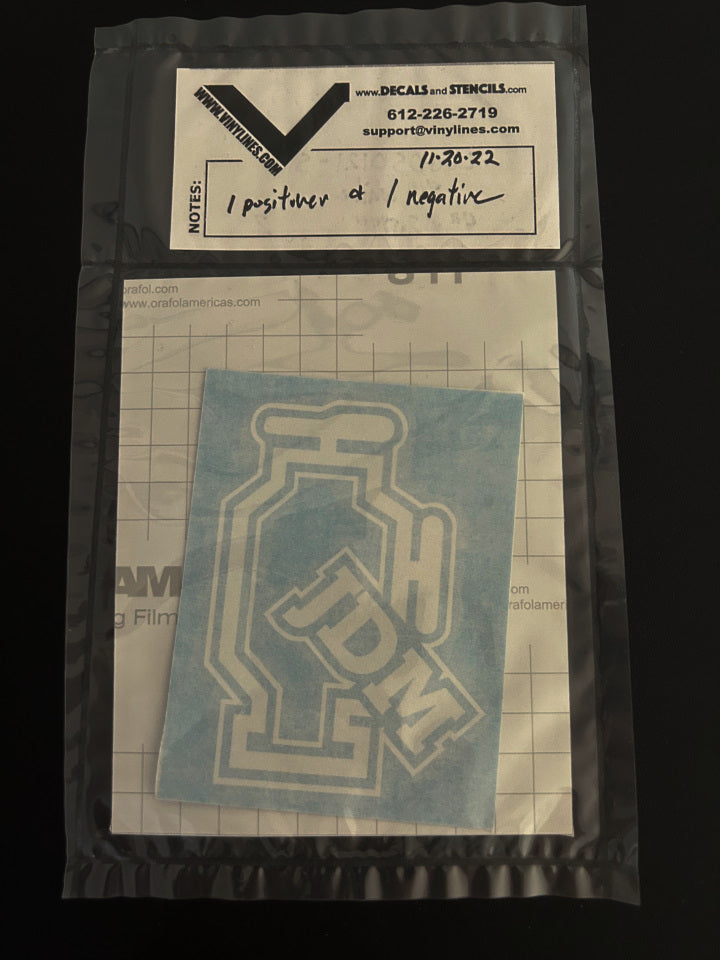 4in JDM Engine Logo Stencil Pack