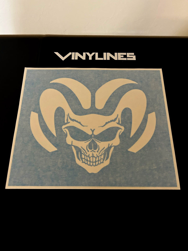 8 inch Dodge Ram Skull Stencil