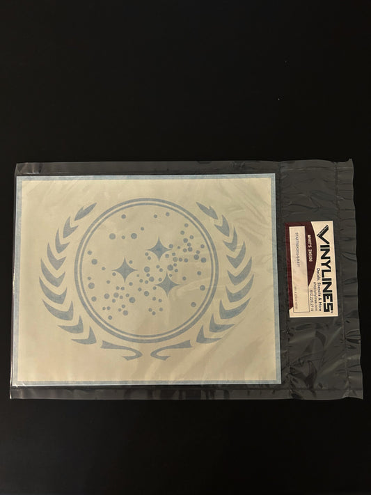 8 inch United Federation of Planets Logo Negative Stencil