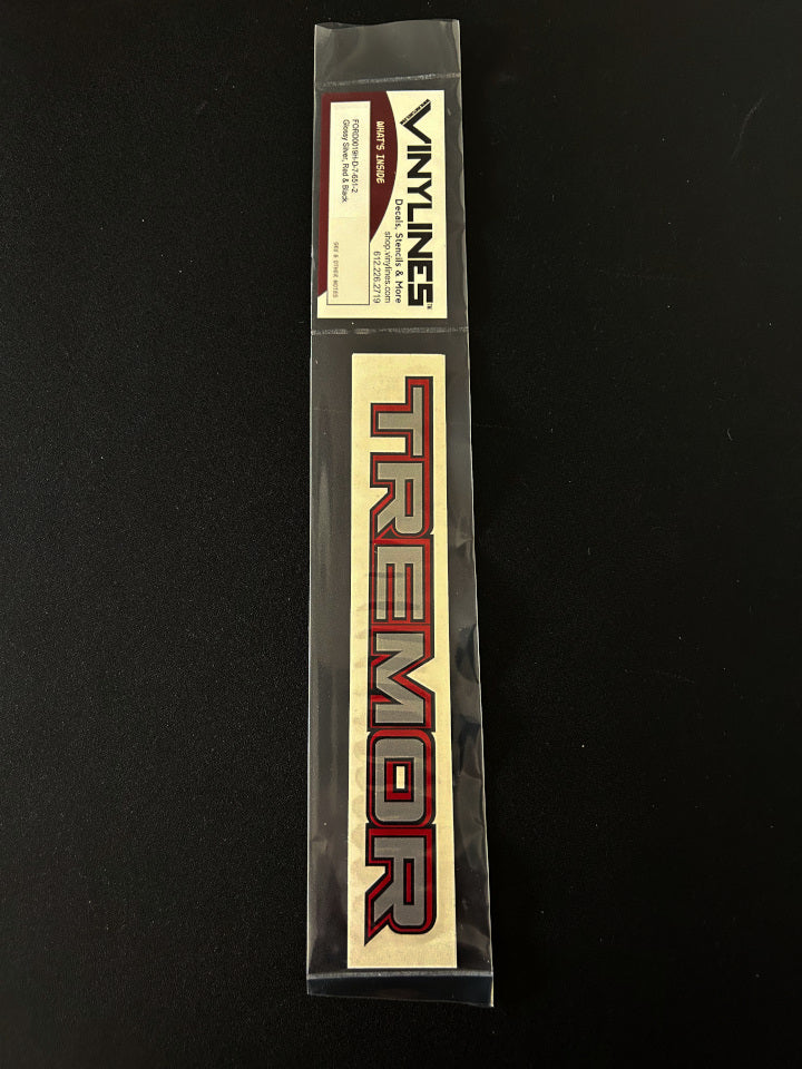 7 Inch Glossy Silver, Red, Black Ford Tremor Decal 2 Pack
