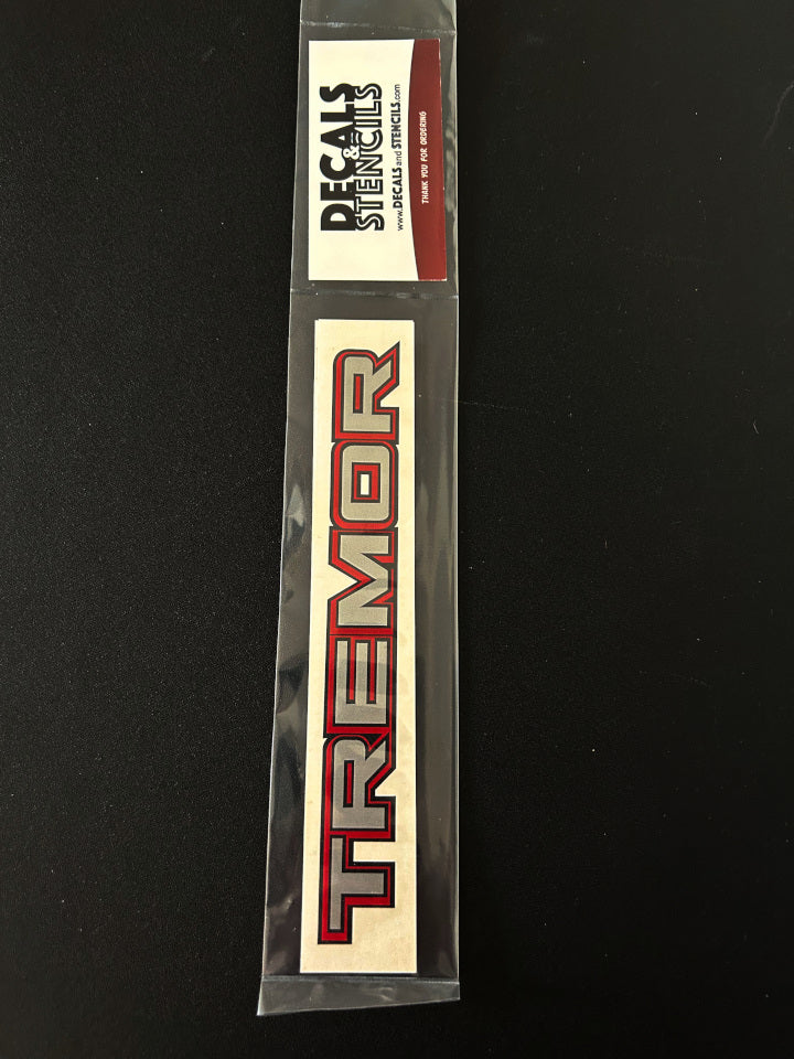 7 Inch Glossy Silver, Red, Black Ford Tremor Decal 2 Pack