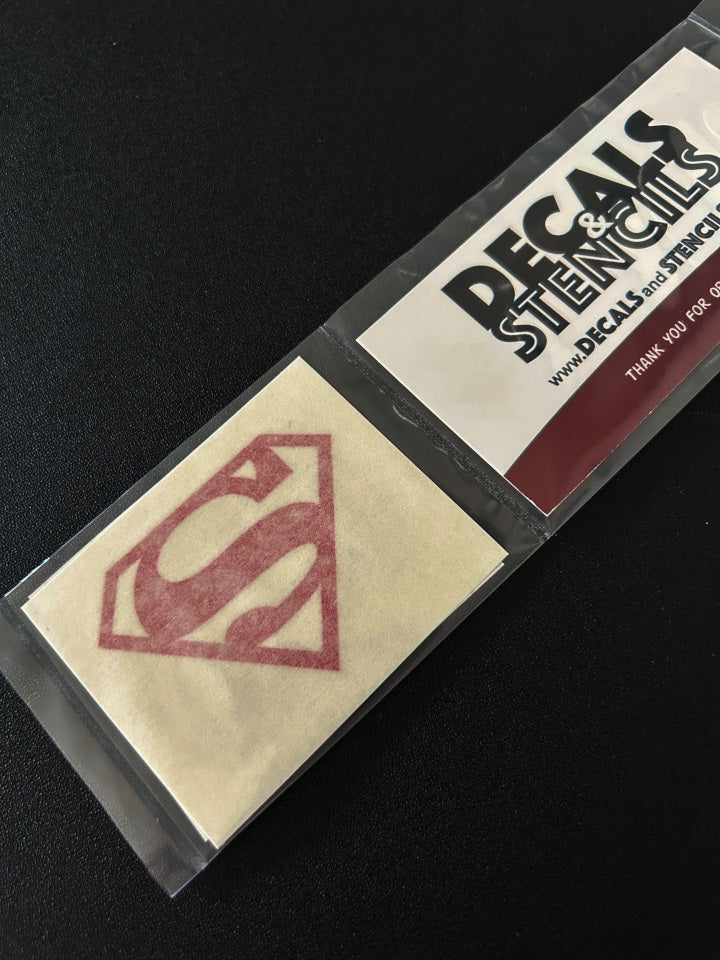 2 Inch Glossy Red Classic Superman Symbol Decal 2 Pack