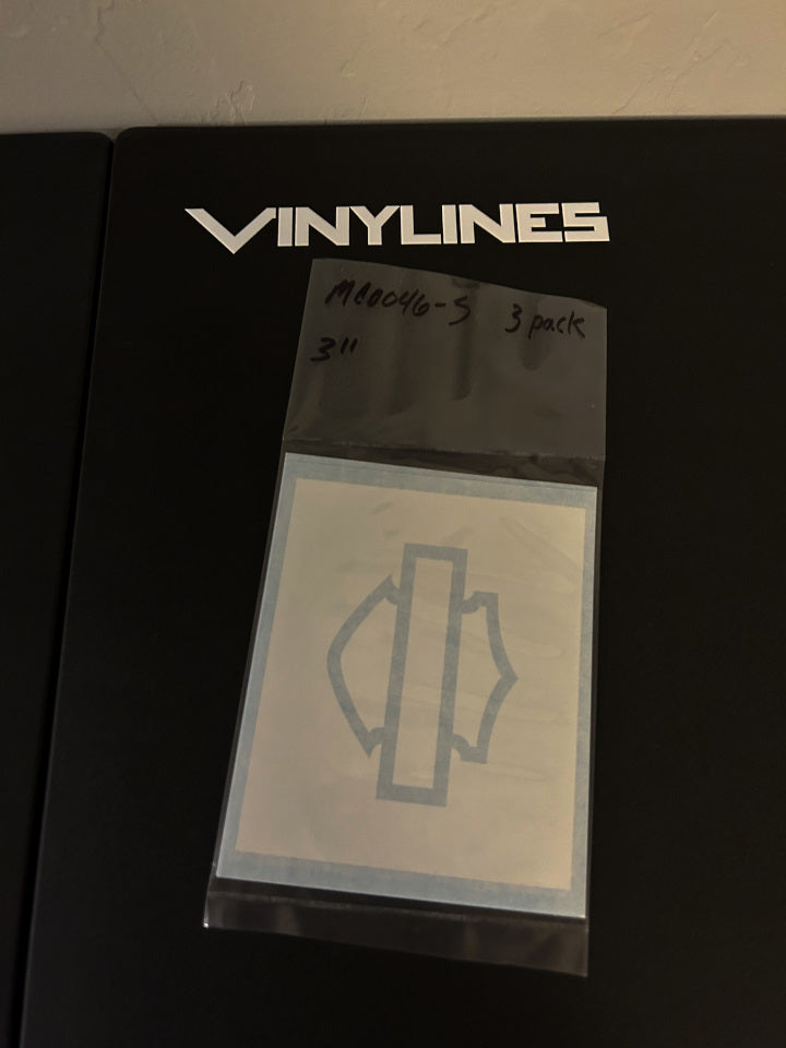 3 Inch Very Thick Bar and Shield Outline Stencil 3 Pack