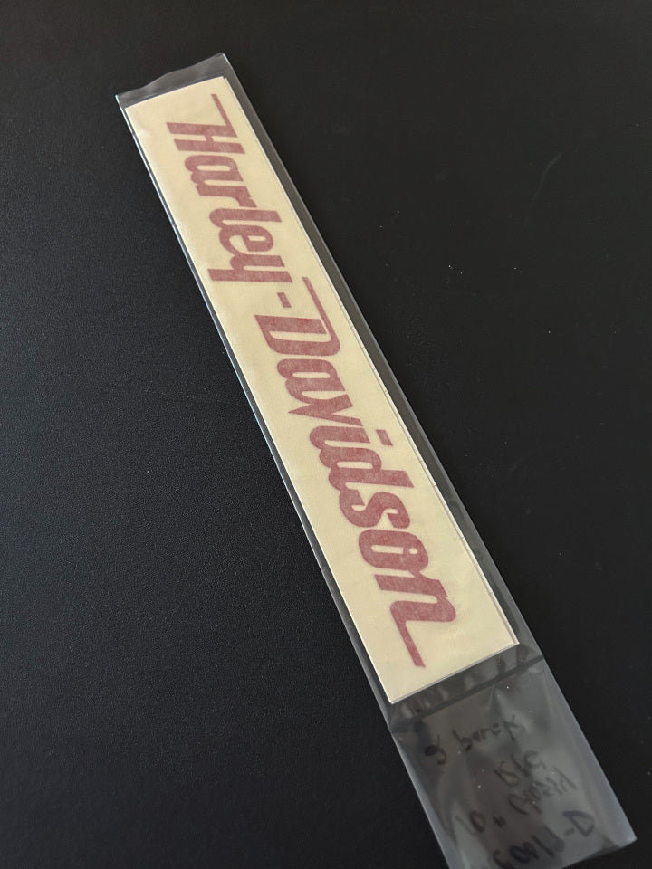 10 Inch Glossy Red Harley-Davidson Script Text Decal 2 Pack
