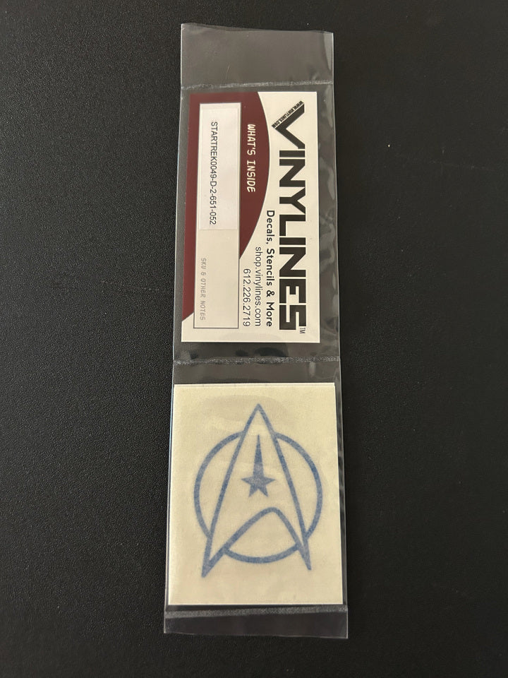 2 Inch Glossy Blue Starfleet Logo Insignia Decal 2 Pack