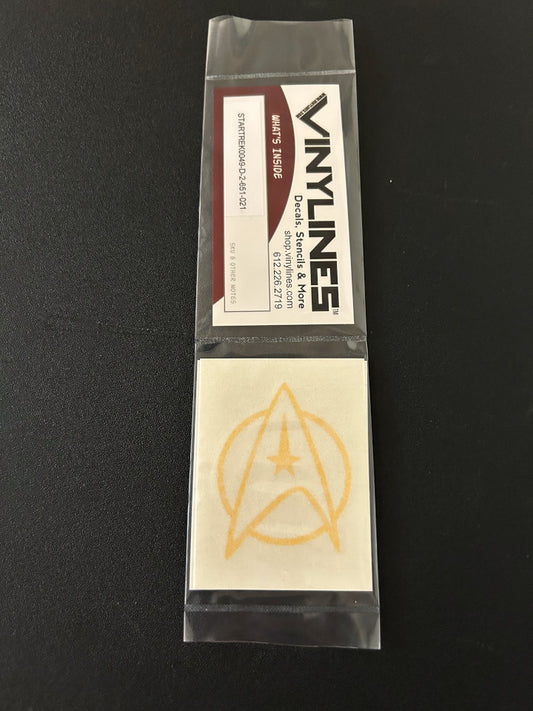 2 Inch Glossy Yellow Starfleet Logo Insignia Decal 2 Pack