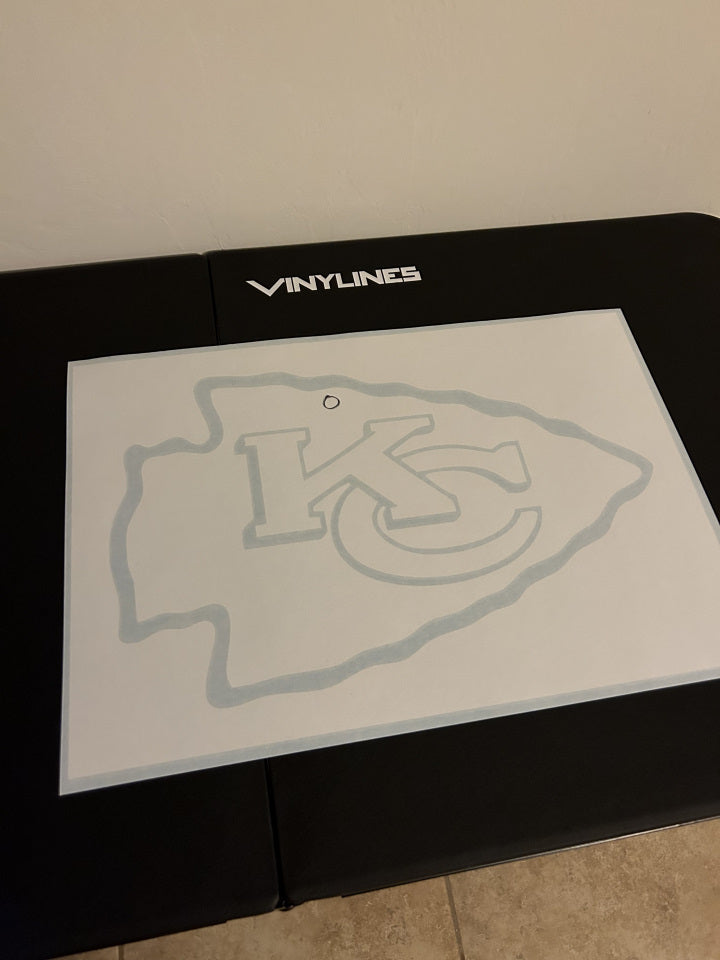 16 Inch KC Chiefs Logo Paint Stencil