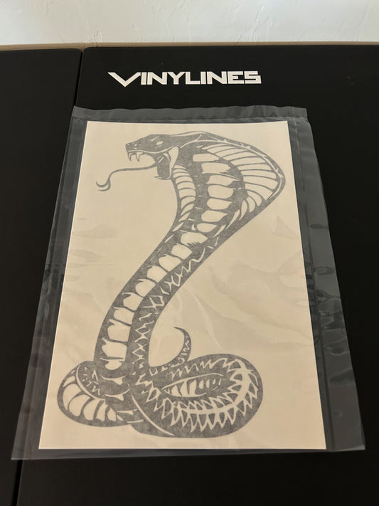 10 Inch Glossy Black Cobra Snake V2 Decal