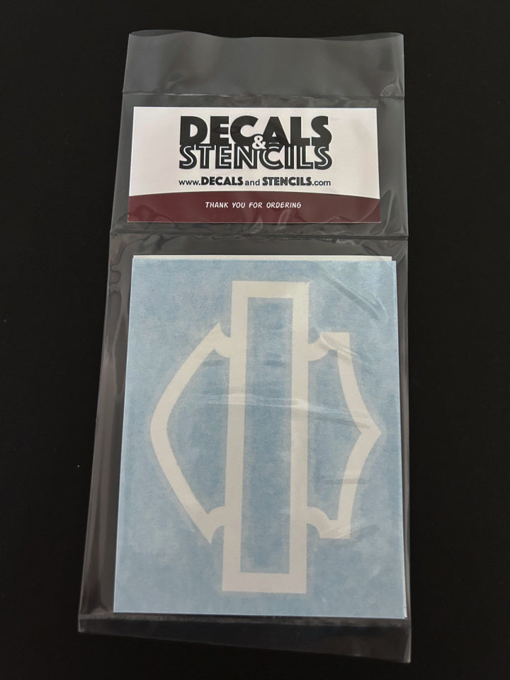 4 Inch Very Thick Bar and Shield Outline Positive Stencil 2 Pack