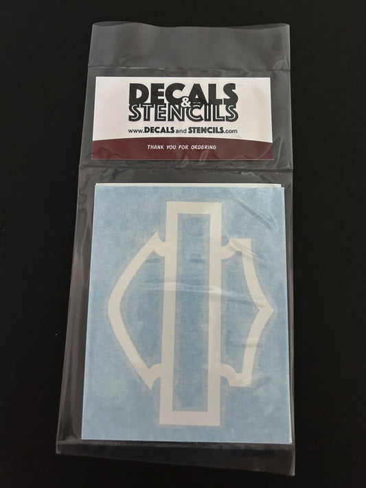 4 Inch Very Thick Bar and Shield Outline Positive Stencil 2 Pack