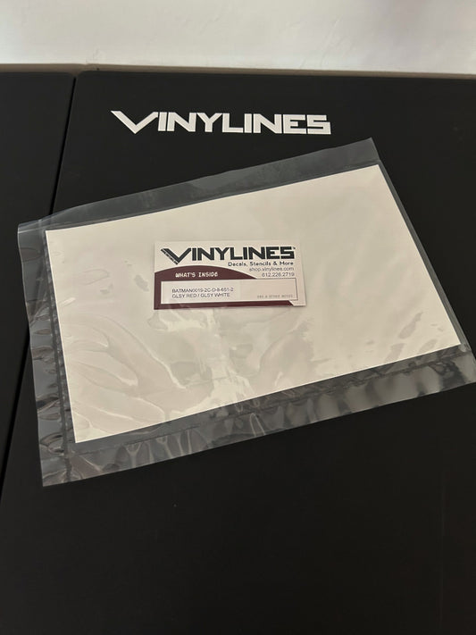 8 Inch Glossy Red on Glossy White 1966 Batmobile Symbol Decal