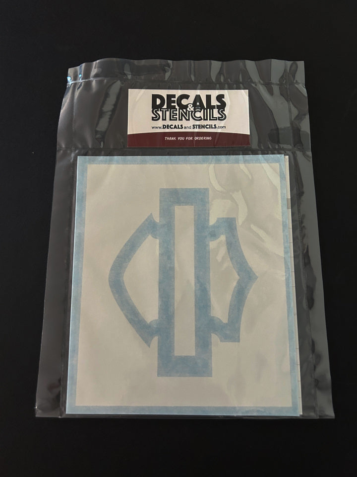 5 Inch Extremely Thick Bar and Shield Outline Stencil 2 Pack