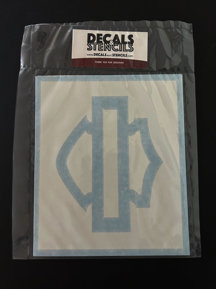 6 Inch Extremely Thick Bar and Shield Outline Stencil 2 Pack