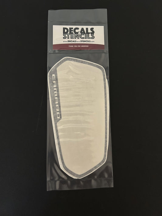 2010-15 Camaro Side Mirror Glossy Black Trim Decal - Angled