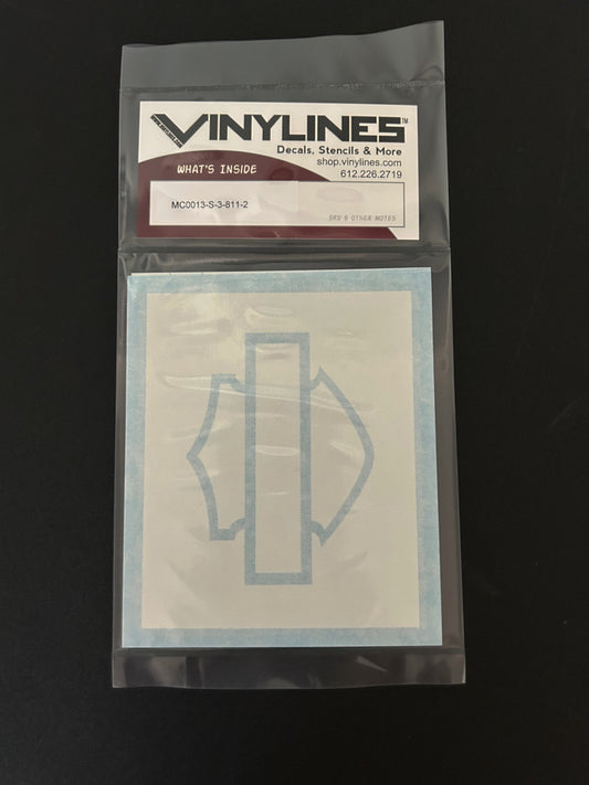 3 Inch Harley-Davidson Bar-n-Shield Negative Paint Stencil 2 Pack