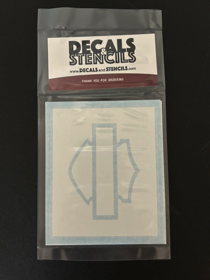 3 Inch Harley-Davidson Bar-n-Shield Negative Paint Stencil 2 Pack