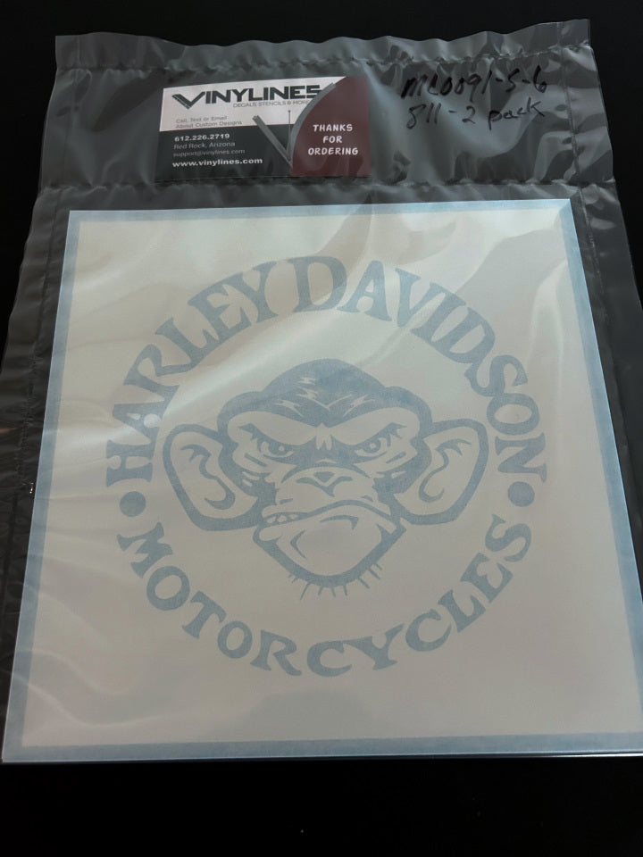 6 In HD Angry Monkey Face Paint Stencil 2 Pack