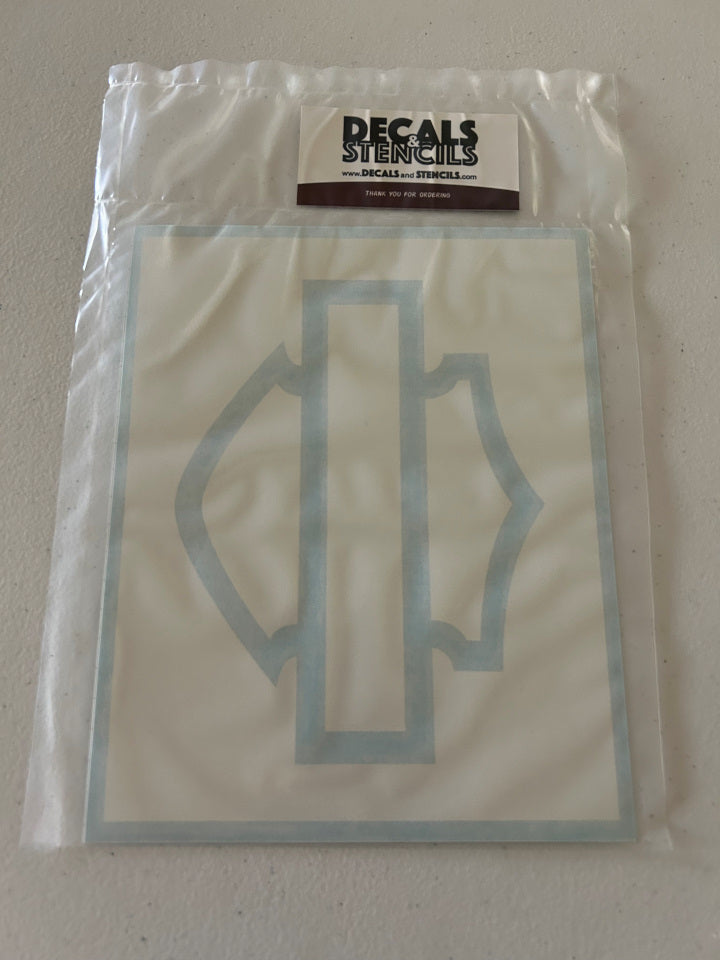 7 Inch Very Thick Bar and Shield Outline Stencil 2 Pack