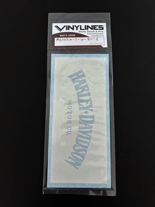 6 Inch Harley-Davidson Motor Co Arched Dagger Text Stencil 2 Pack