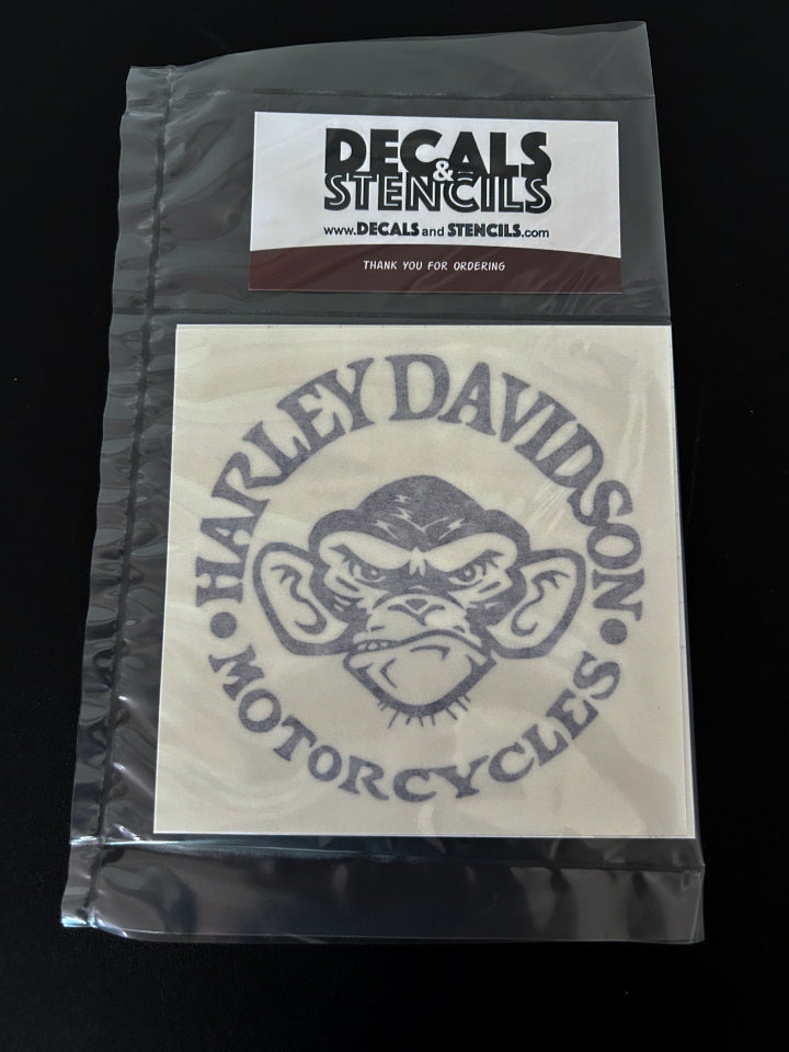 4 Inch Glossy Purple HD Angry Monkey Face Decal 2 Pack