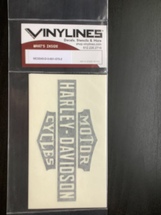 5 inch Glossy Black Old-Timey Solid HD Logo Decal 2pack