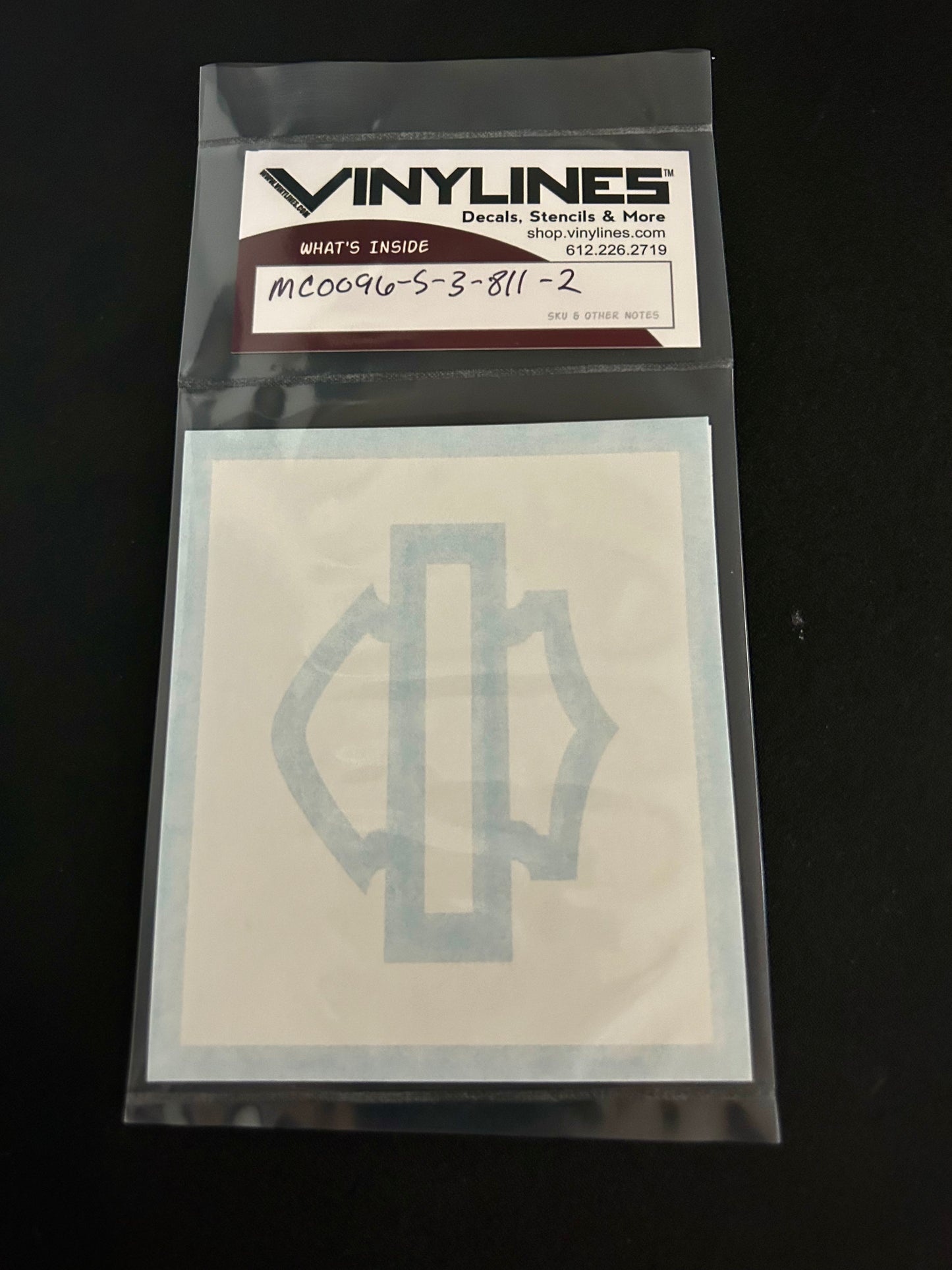 3 In Extremely Thick Bar and Shield Outline Stencil 2 Pack