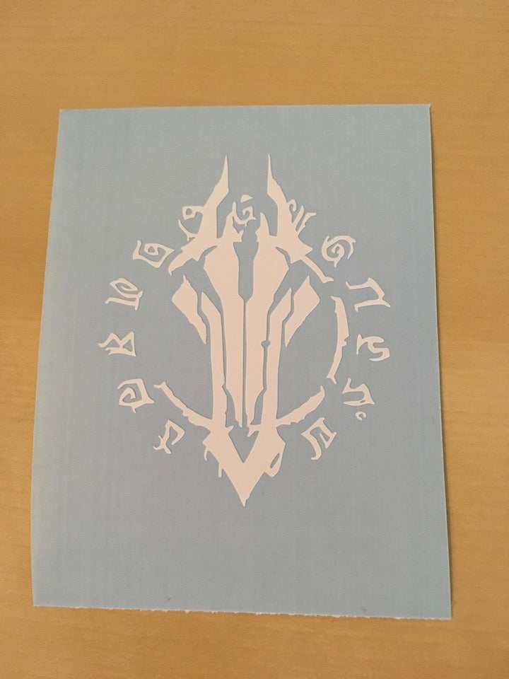 3 inch Glossy White Darksiders Logo Decal