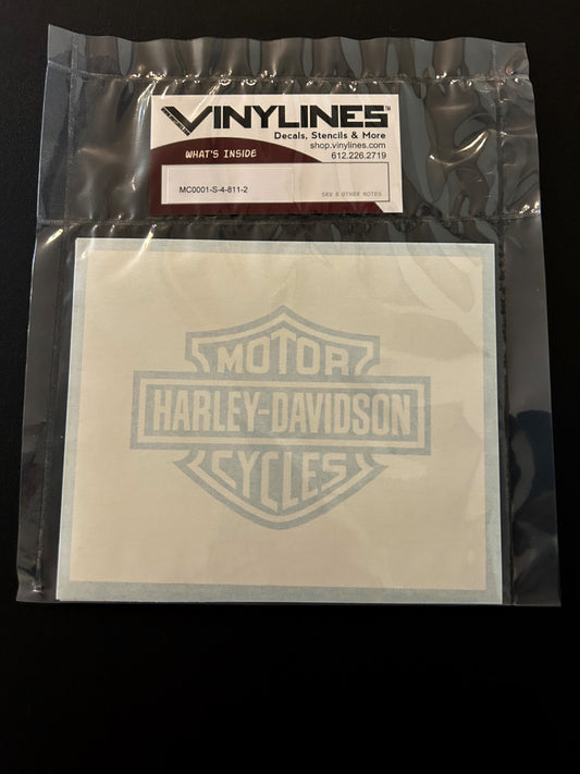 4 inch Harley Davidson Logo - Outer - Negative Stencil 2 Pack