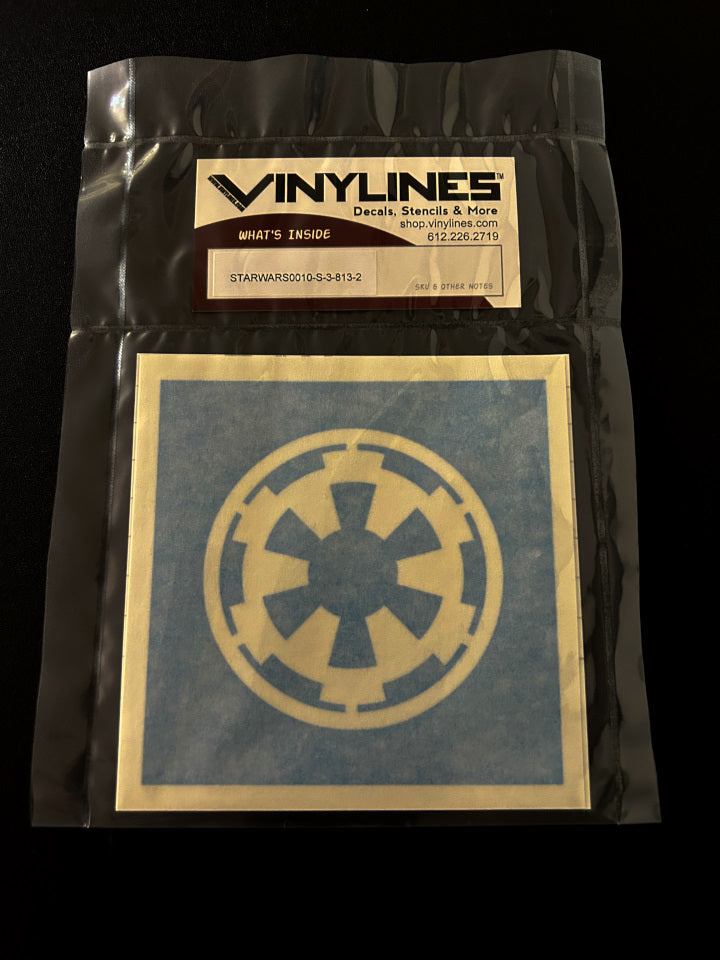 3 inch Galactic Empire Symbol Paint Stencil 2 Pack
