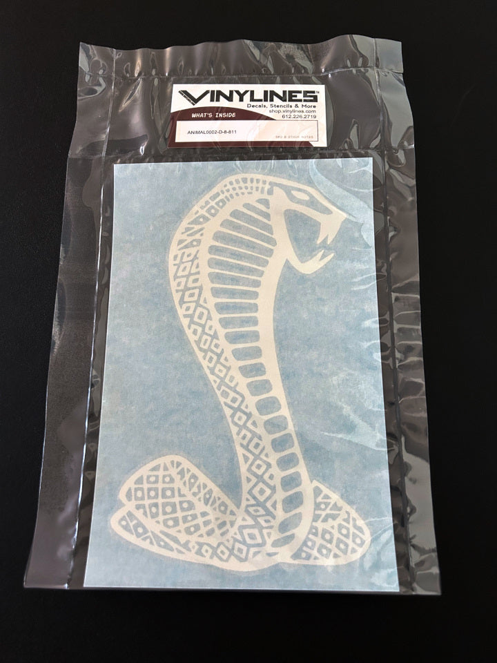 8 Inch Cobra Snake Positive Paint Stencil