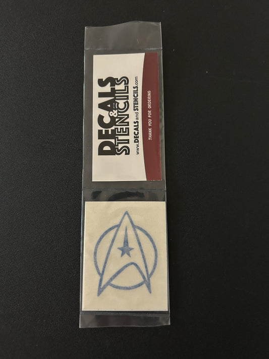 2 Inch Glossy Blue Starfleet Logo Insignia Decal 2 Pack