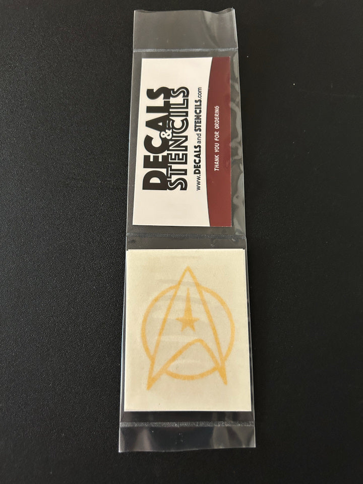 2 Inch Glossy Yellow Starfleet Logo Insignia Decal 2 Pack