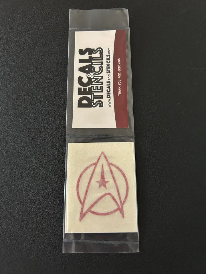 2 Inch Glossy Red Starfleet Logo Insignia Decal 2 Pack