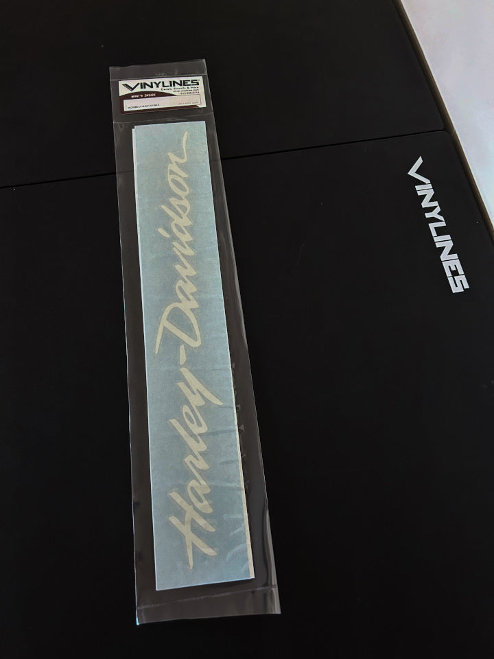 16 Inch Matte White Harley-Davidson Script Decal - 2 Pack – Decals and ...