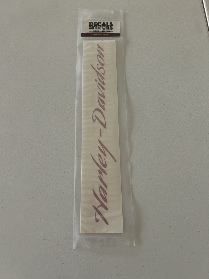 15 Inch Glossy Red Harley-Davidson Custom Script Font Decal 2 Pack ...