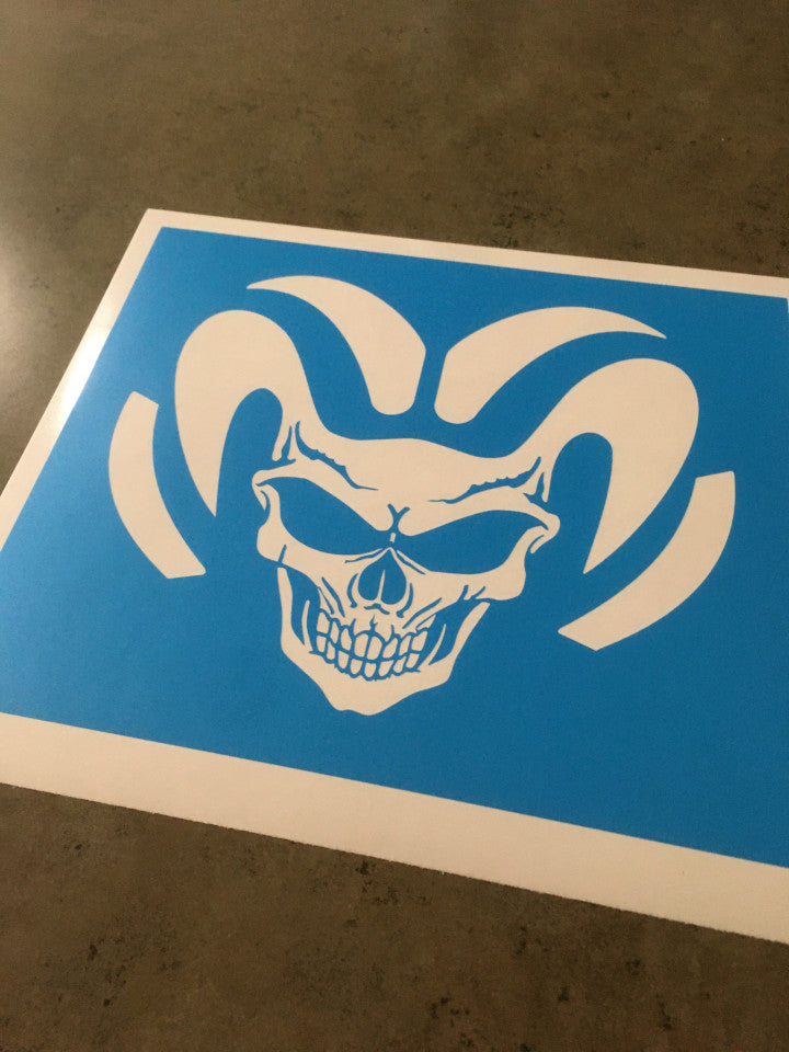 8 inch Dodge Ram Skull Stencil