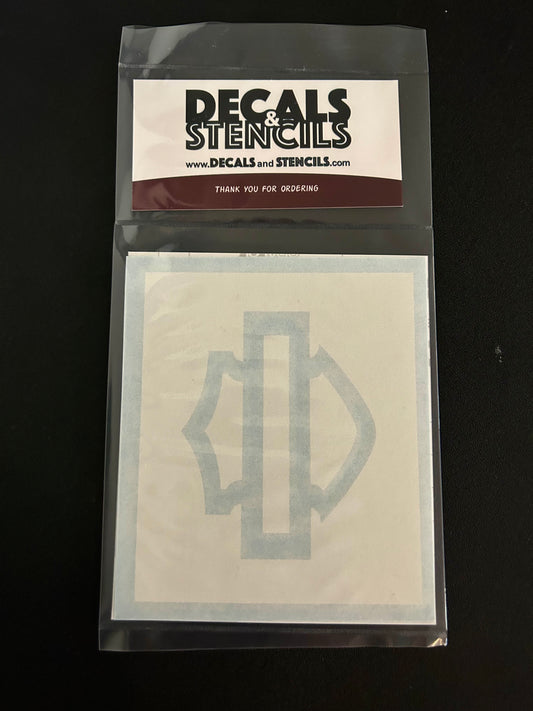 3 In Extremely Thick Bar and Shield Outline Stencil 2 Pack