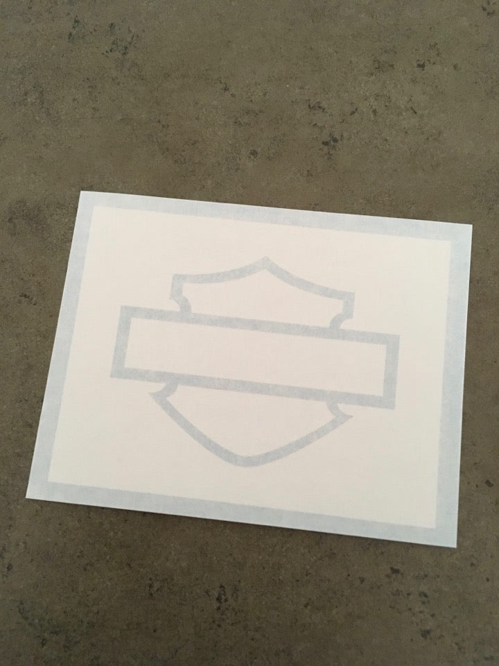 3 inch Thick Bar and Shield Outline Paint Stencil